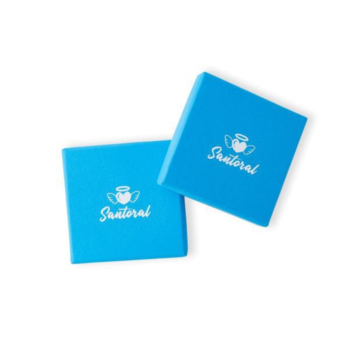 SANTORAL - Pulsera Cruces Colgantes con Brillo - Plata