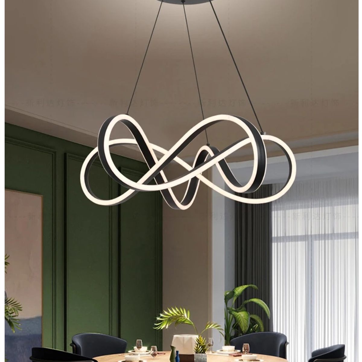 GENERICO - Lampara colgante LED modelo enredadera 53 cm Incluye control remoto