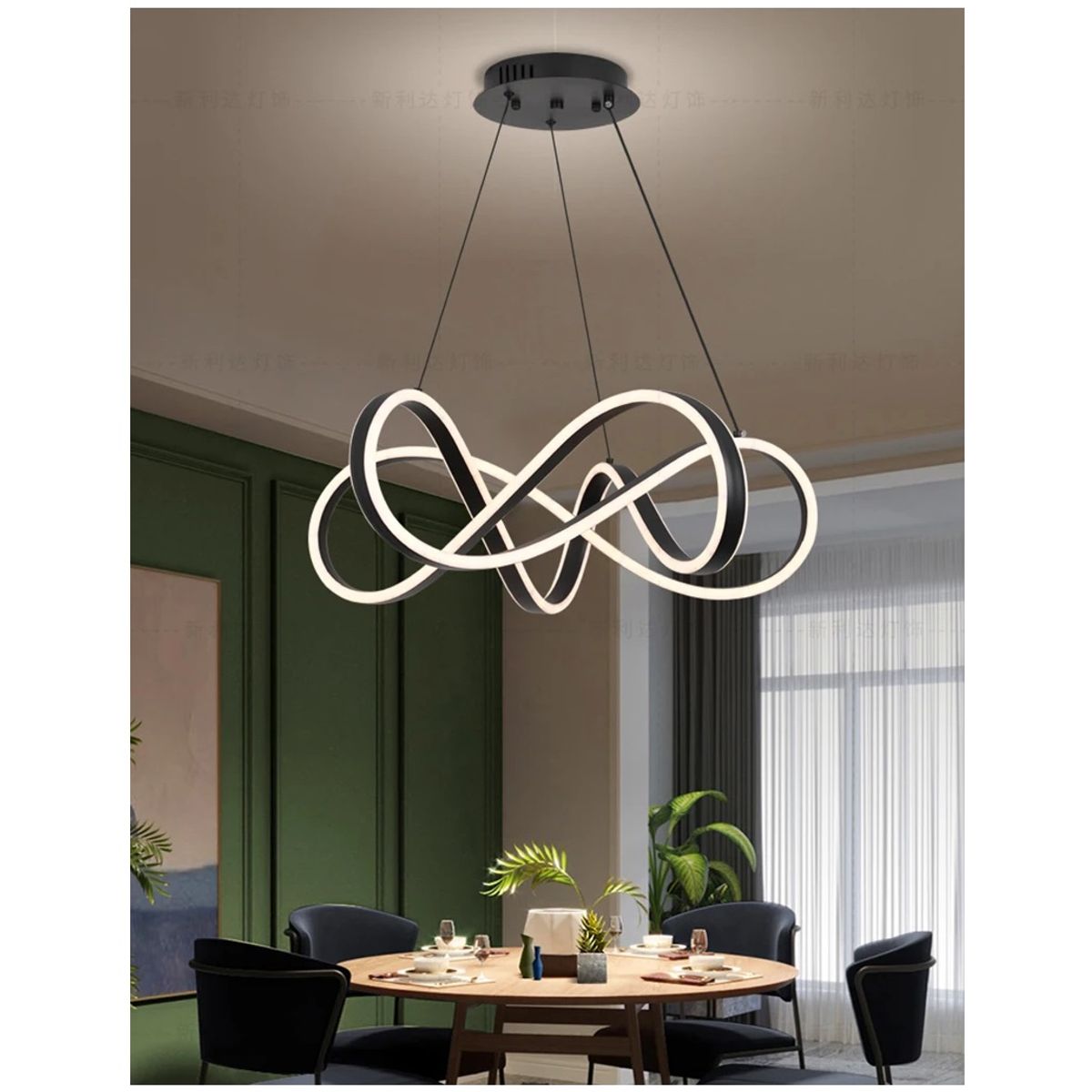 GENERICO - Lampara colgante LED modelo enredadera 53 cm Incluye control remoto