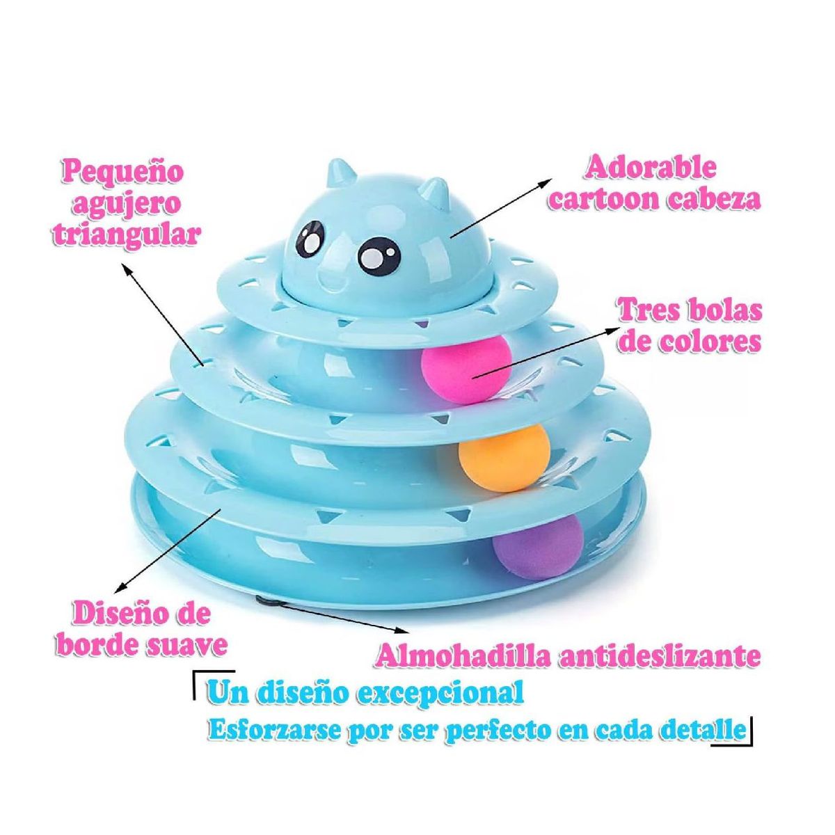 OTTOWARE - Juguete Interactivo Gato con Pelotas