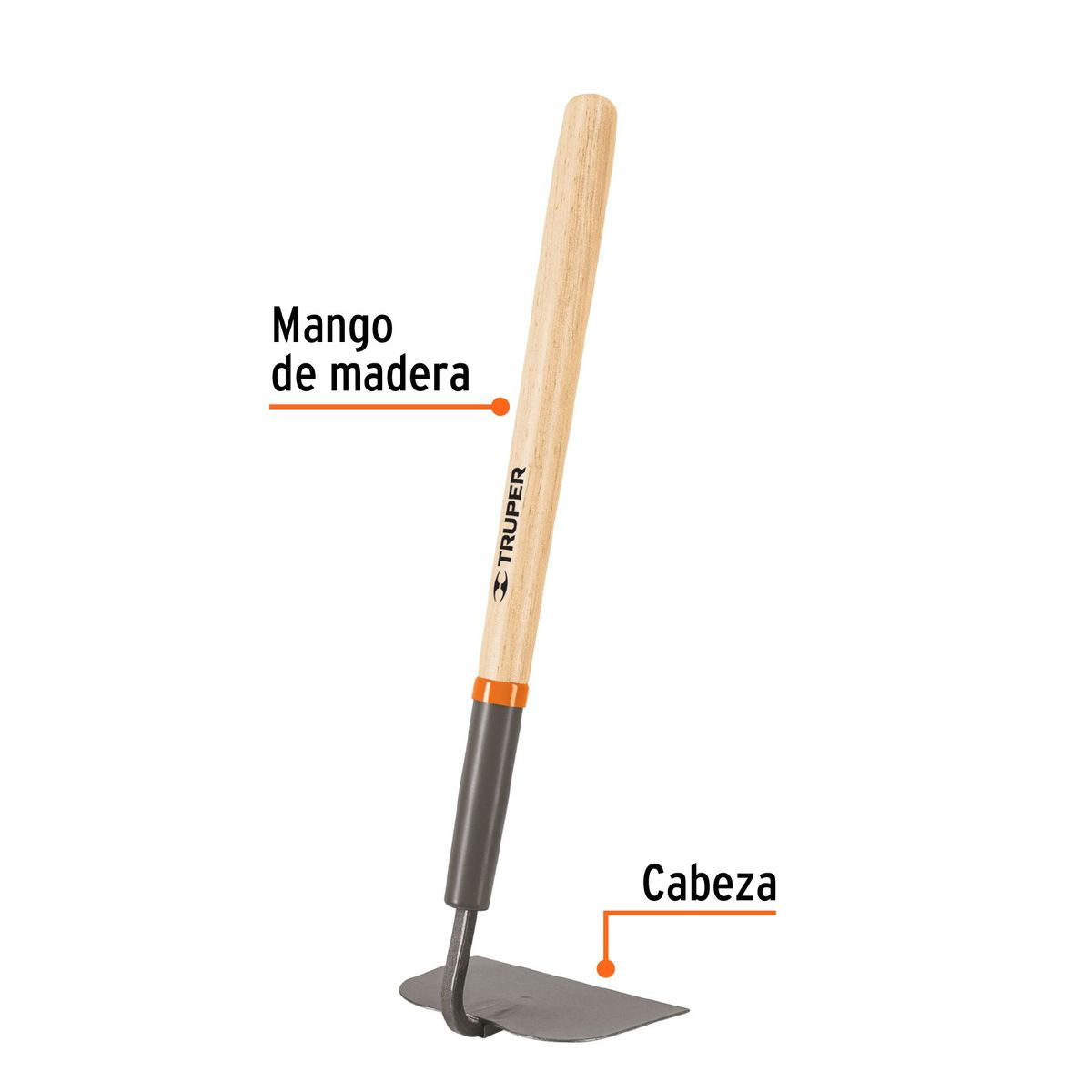 TRUPER - Azadón 18" (46cm) Jardinero Mango Corto 10562 Truper