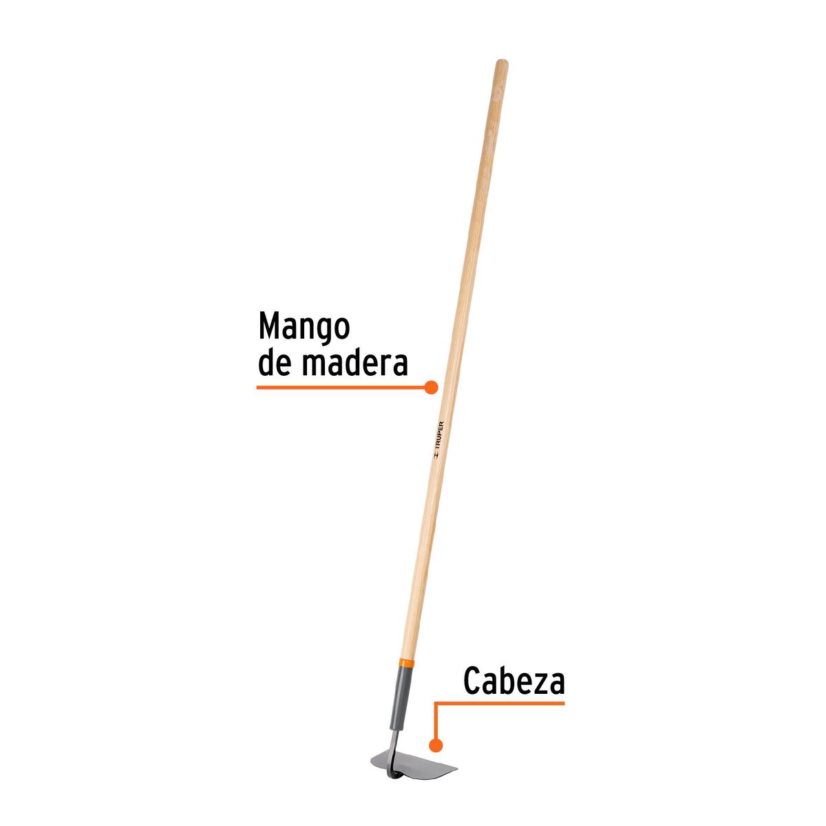 TRUPER - Azadón 54" (137cm) Jardinero Mango Largo 10553 Truper