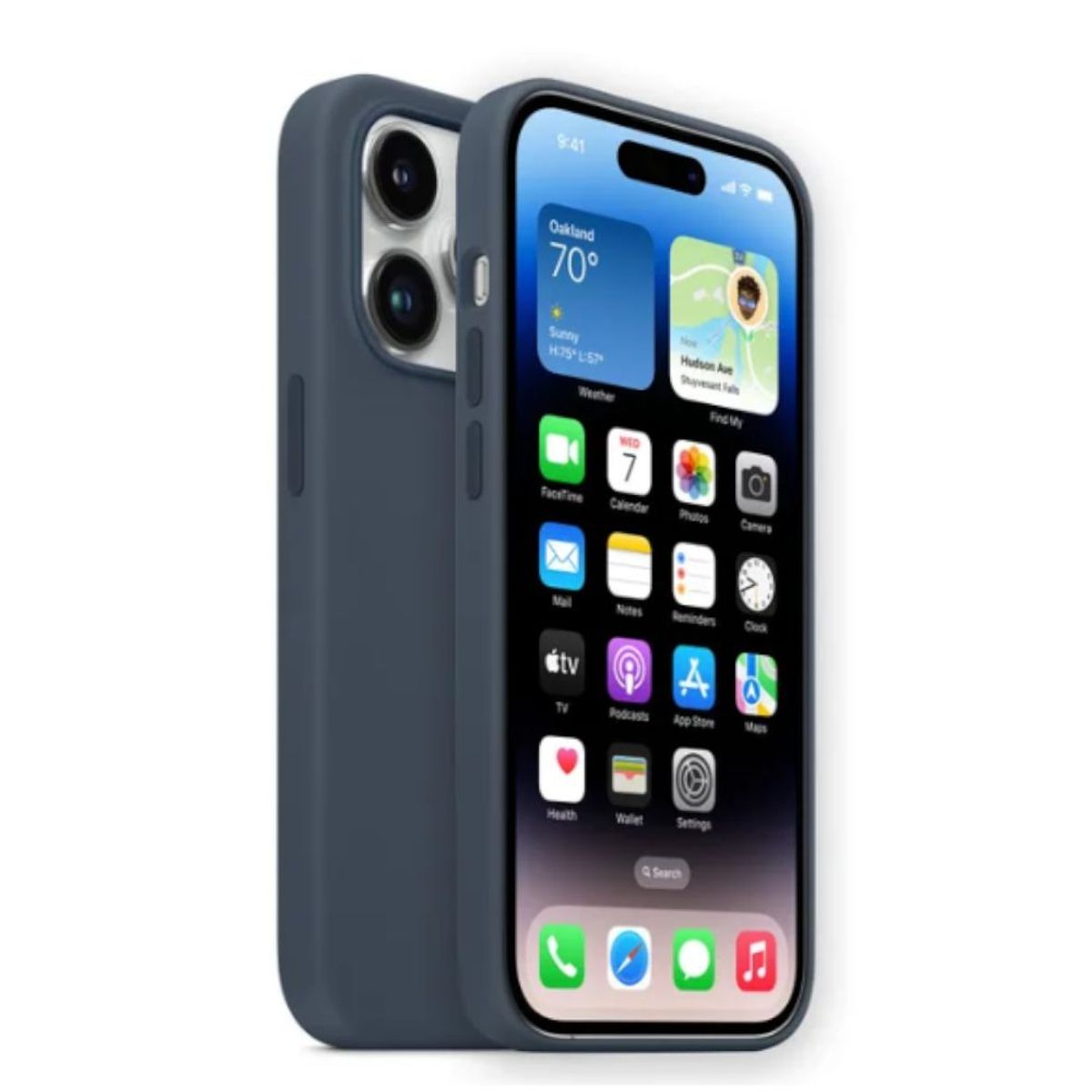 IMPORTADO MC - Case Funda de Silicona iPhone 14 Pro Medianoche