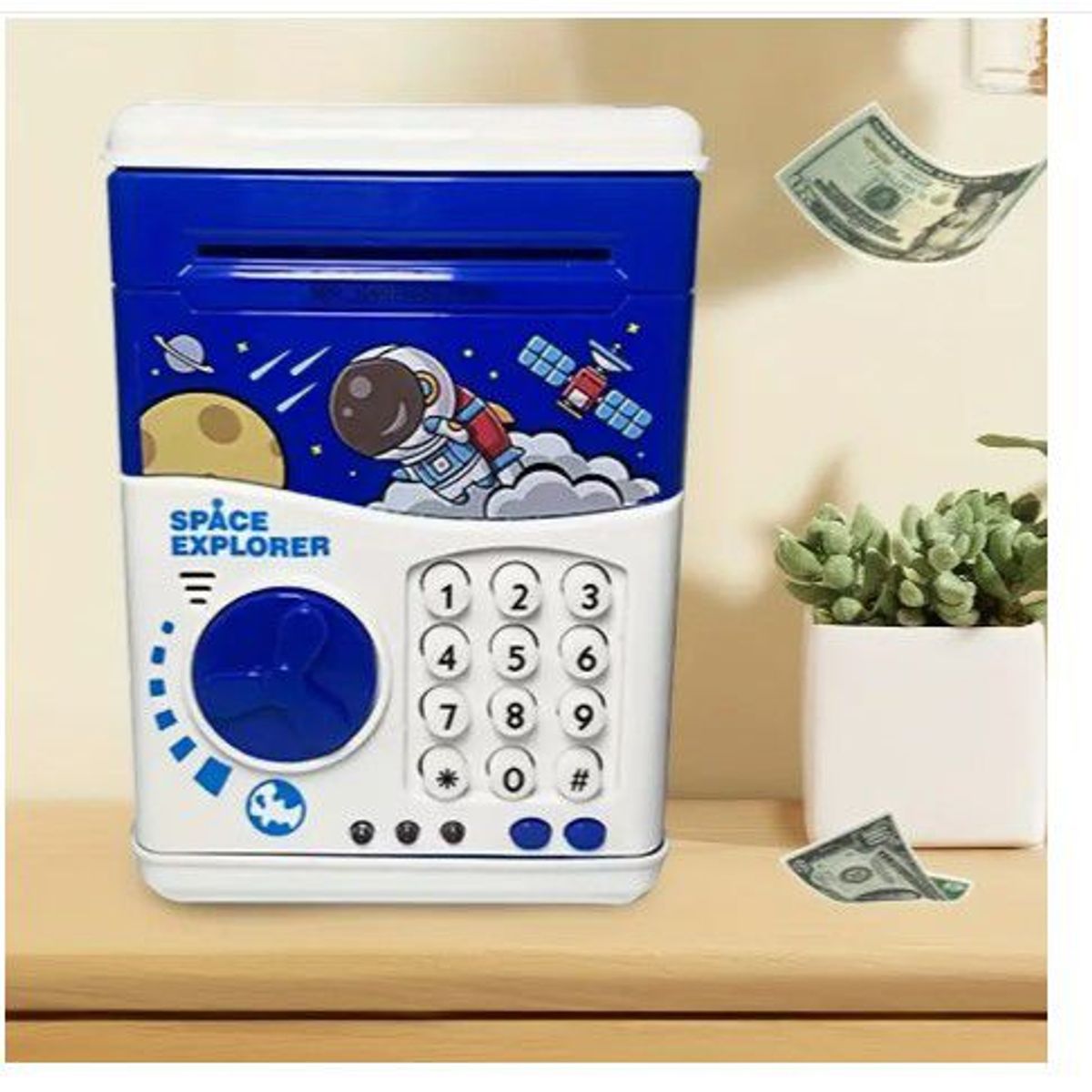 GENERICO - Alcancía caja fuerte electrónica de monedas y billetes