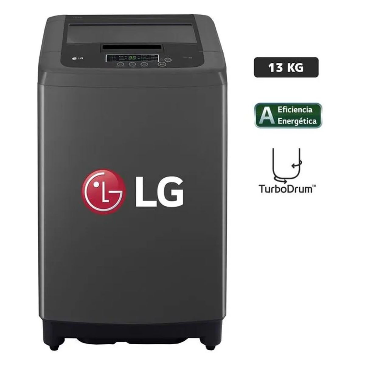 LG - Lavadora LG Carga Superior 13 Kg WT13BPBK Negro claro