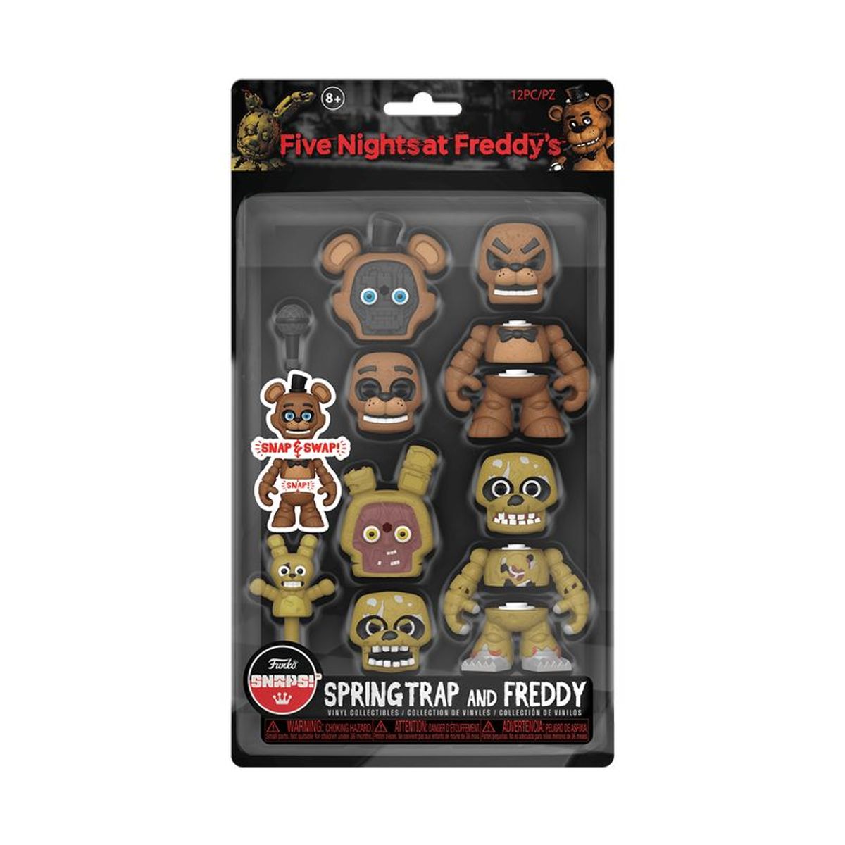 FREDDY - FNAF SNAPS FREDDY  SPRINGTRAP AND FREDDY 2-PACK ORIGINAL