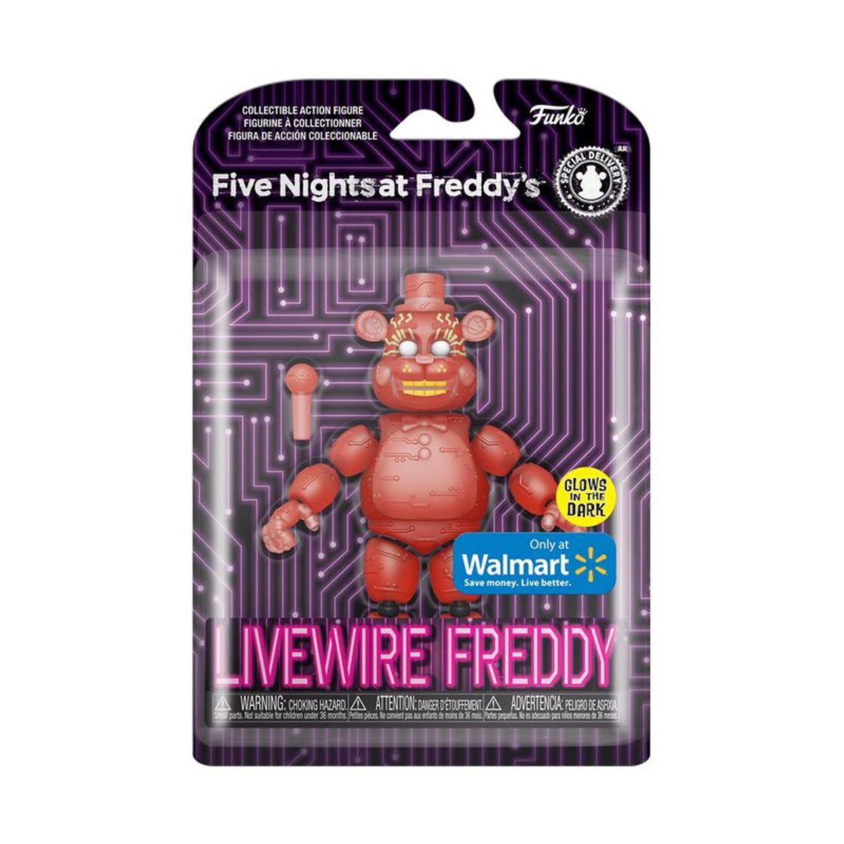 FREDDY - FNAF SNAPS FREDDY LIVEWIRE FREDDY GLOW FIGURE ORIGINAL