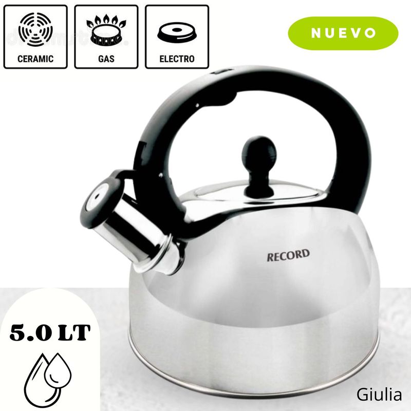 GARRA RECORDS - Tetera Giulia Acero Inoxidable 5 L