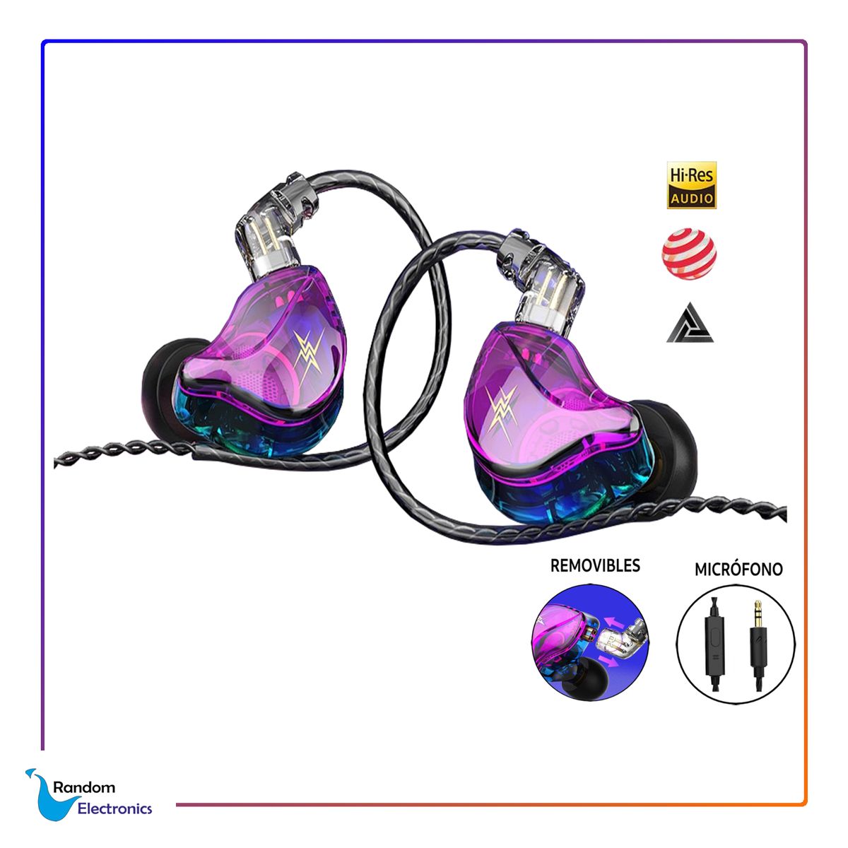 QKZ - QKZ ZXT AUDIFONOS HIFI ESTERO COLORFULL