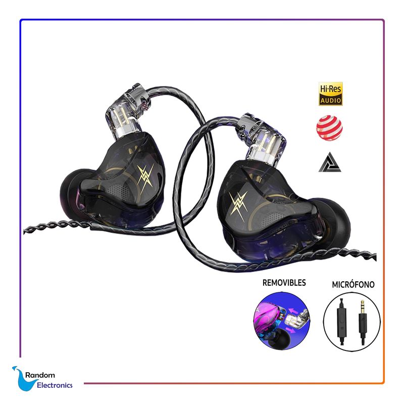 QKZ - QKZ ZXT AUDIFONOS HIFI ESTERO BLACK