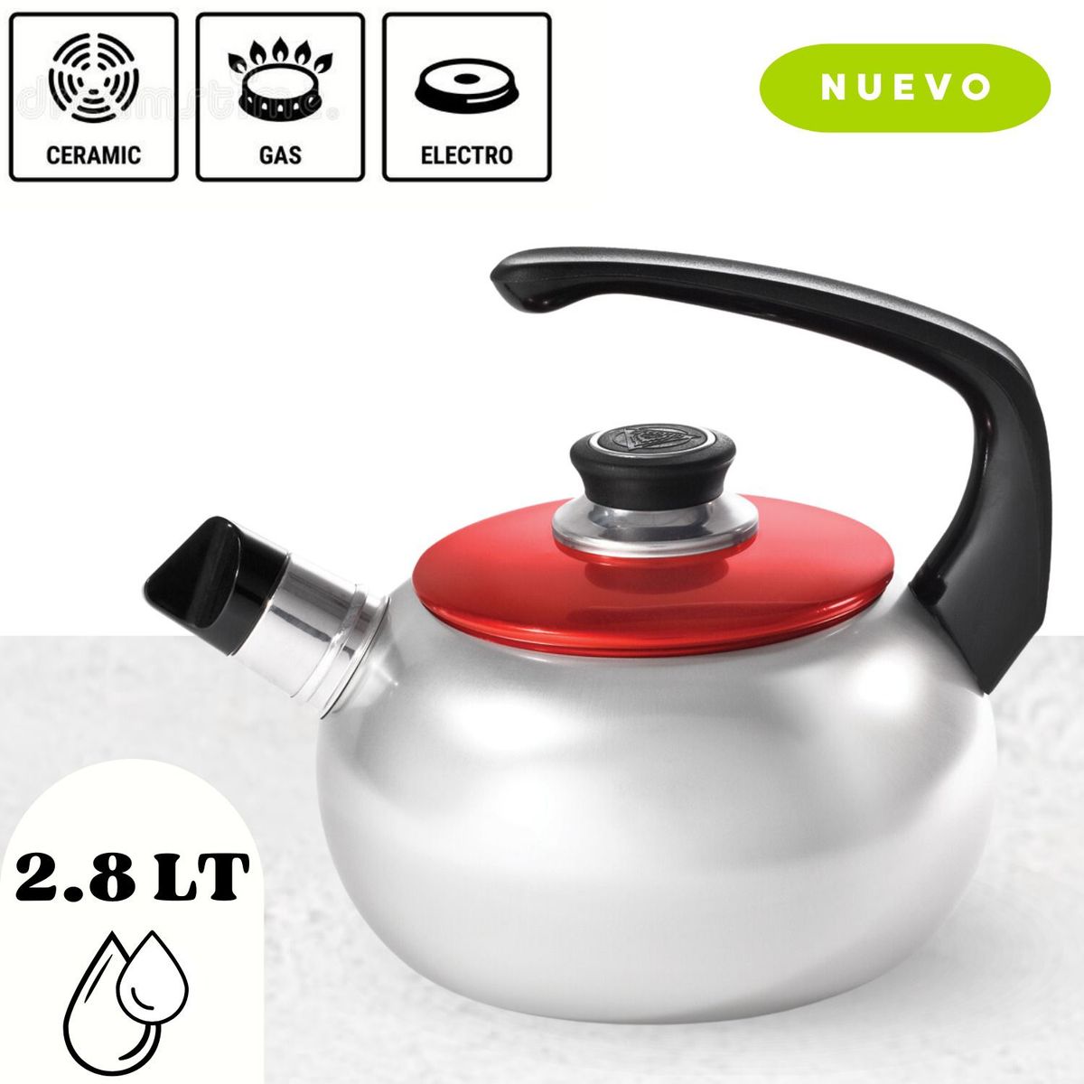 RECORD - Tetera Aluminio Bombeada TColor 28Lt