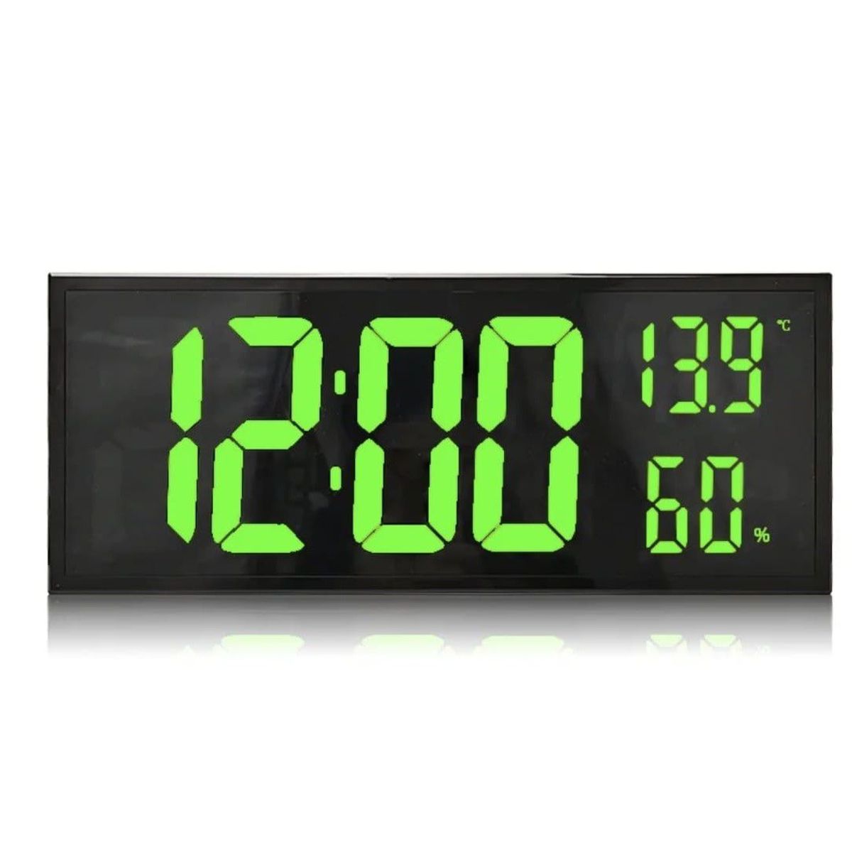 GENERICO - Reloj Digital de pared con Control remoto Humedad y Temperatura