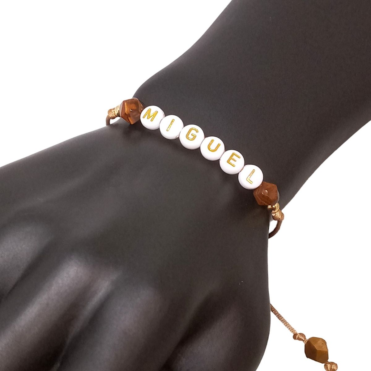 LUCYANA JOYAS Y ACCESORIOS - Pulsera para Hombre Letras Nombre Miguel