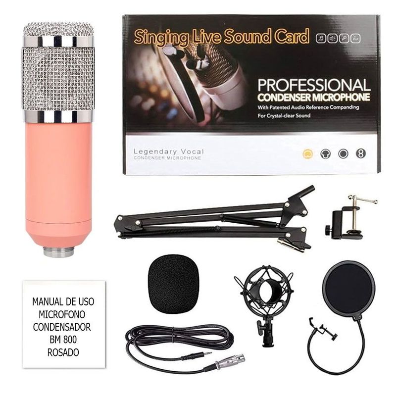 OEM - USB Gaming Microphone Streaming Podcast PC Micrófono Condensador Pink