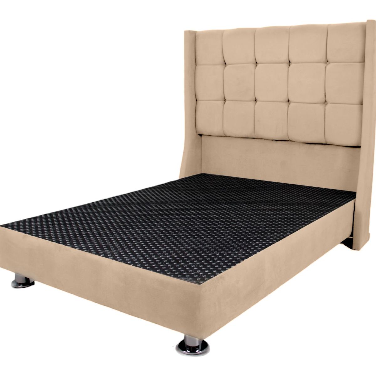 MUEBLES MACRUMO - Cama tapizada Atenas - 2 Plz - color beige