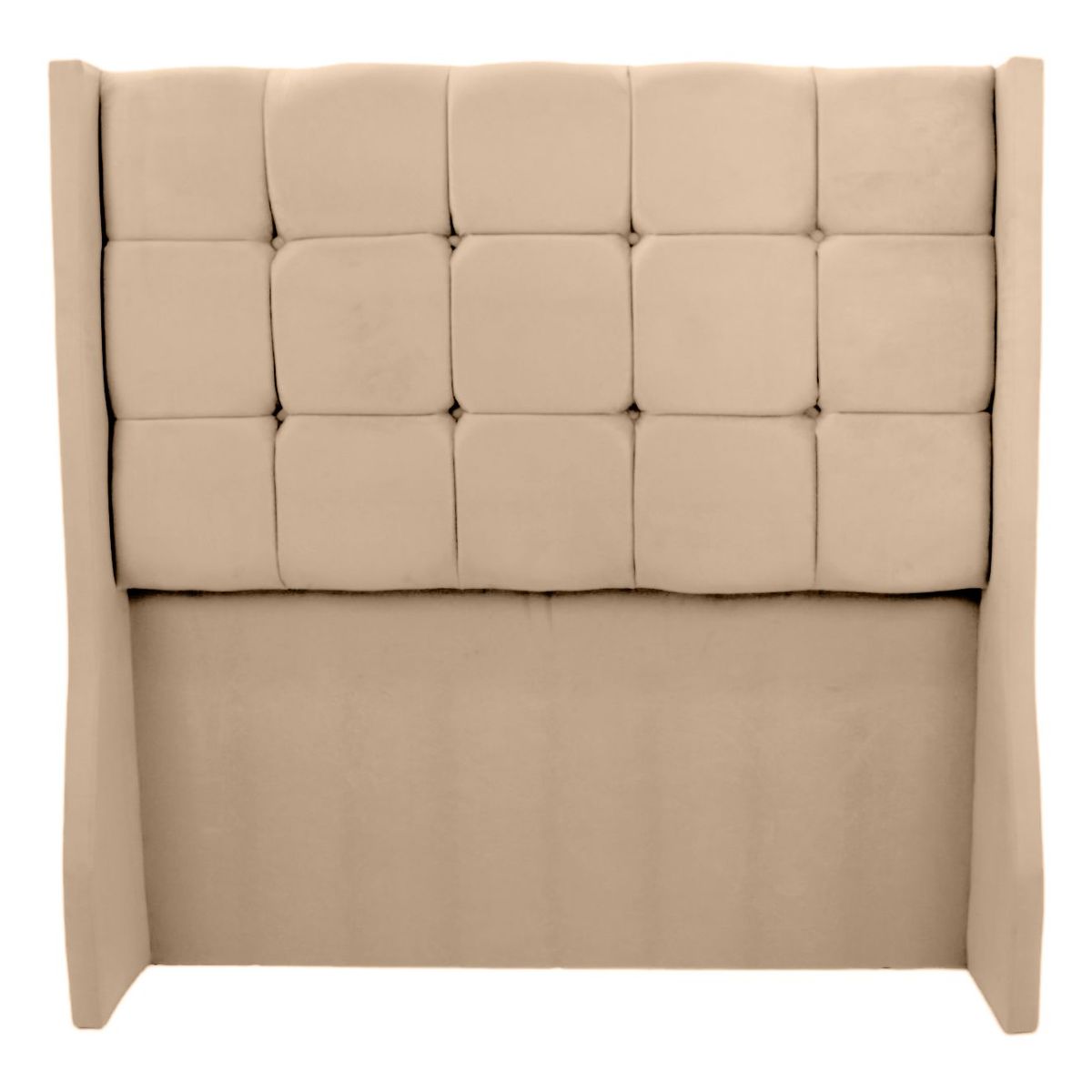 MUEBLES MACRUMO - Cama tapizada Atenas - 1.5 Plz - color beige