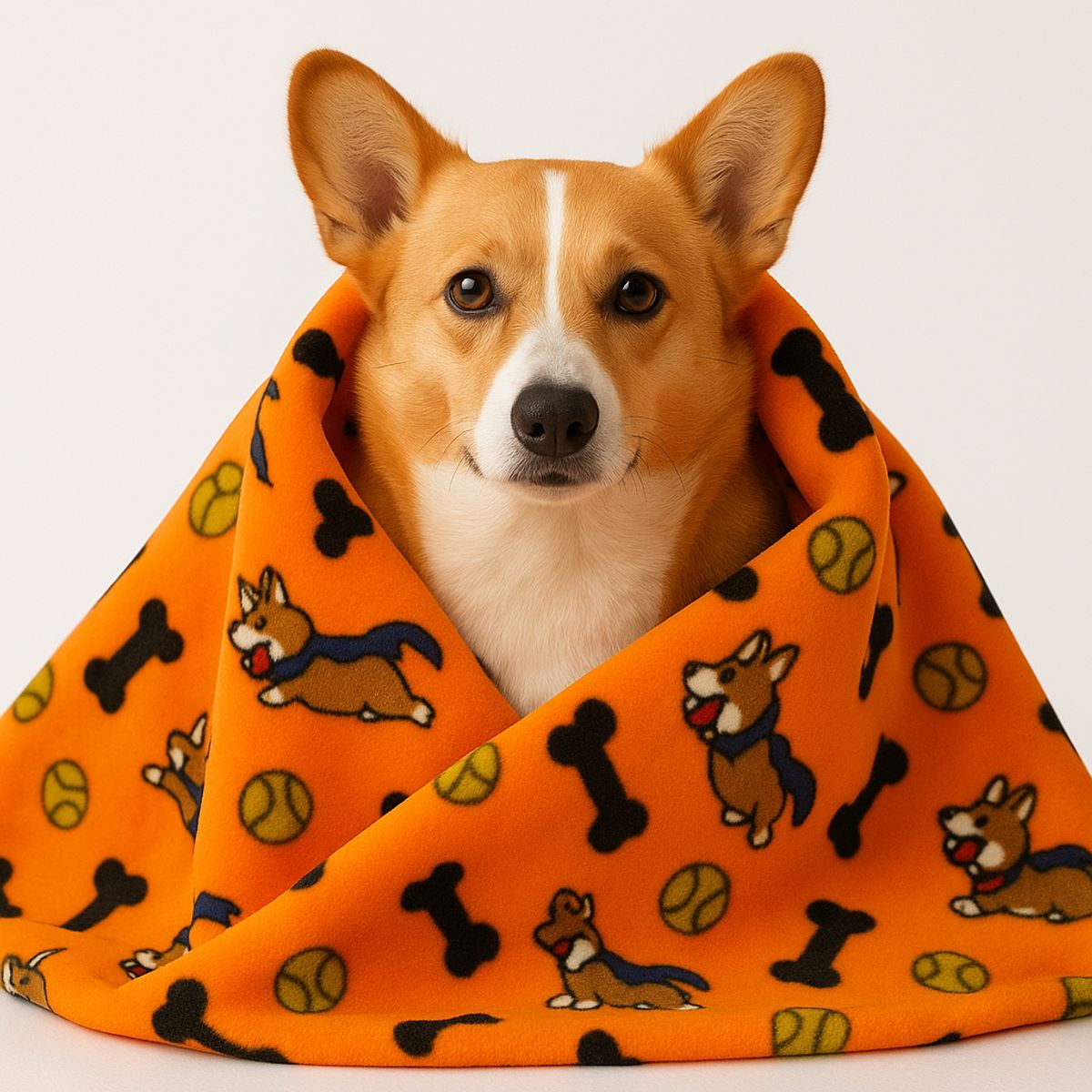 IDEAS PERFECTAS - Frazada Ideas Perfectas Naranja Firulais de Polar