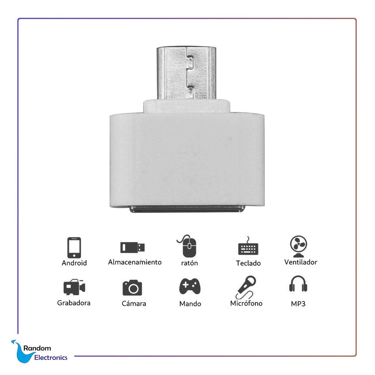 GENERICO - GENERIC ADAPTADOR USB 2.0 OTG MICRO USB N