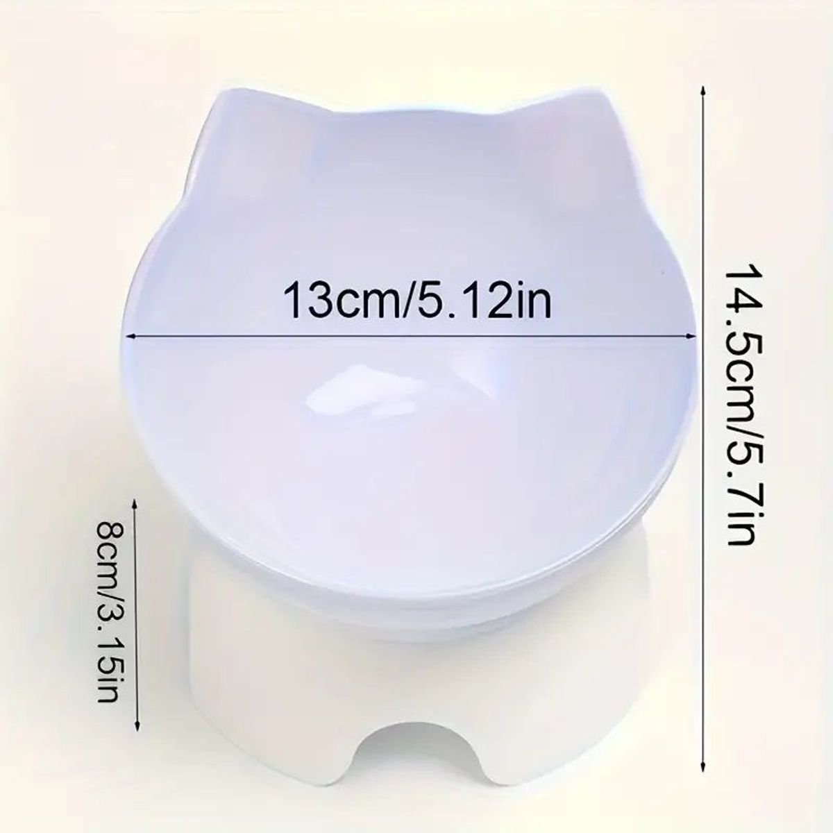 GENERICO - PLATO PARA GATO CON BASE ACRILICO- BLANCO