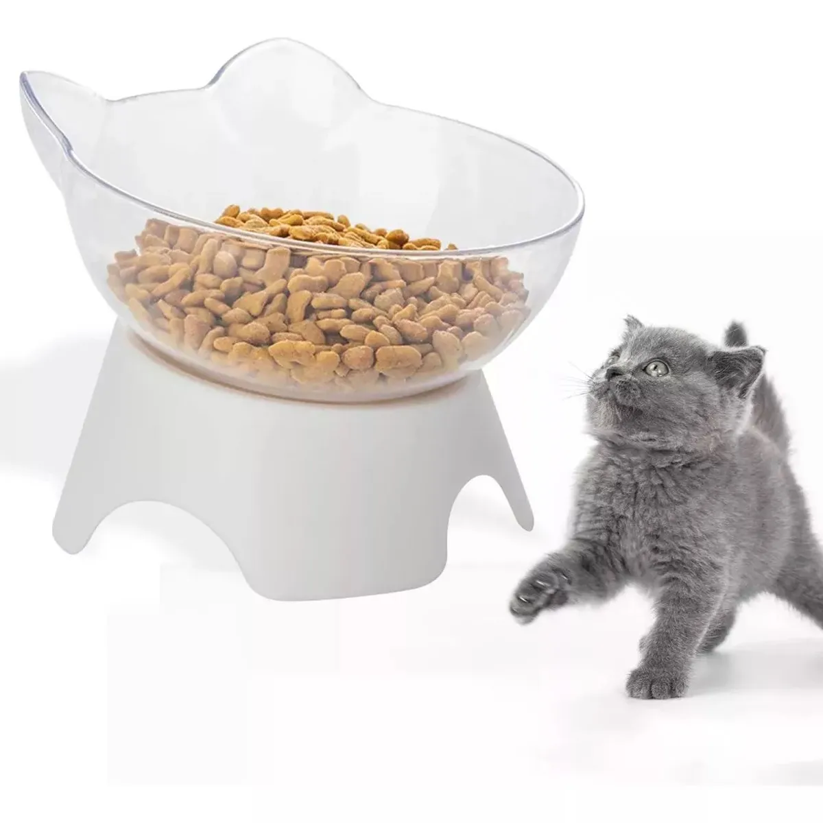 GENERICO - PLATO PARA GATO - TRANSPARENTE