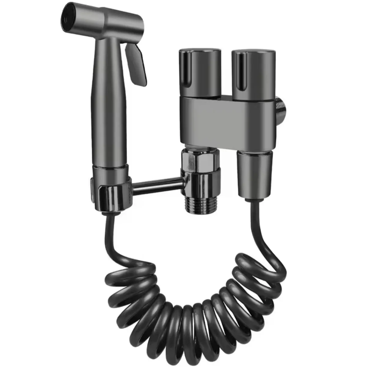 GENERICO - Combo Set Ducha Bidé Premium Color Plomo Grafito con manguera resorte