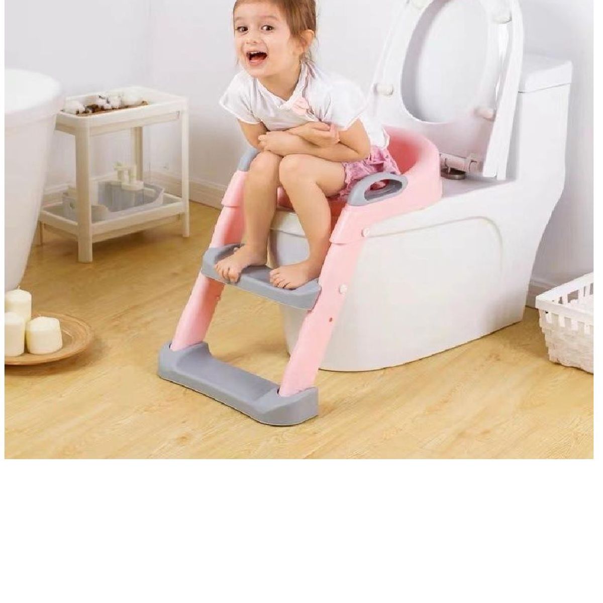 GENERICO - Asiento Inodoro De Baño Con Escalera Para Niños Plegable
