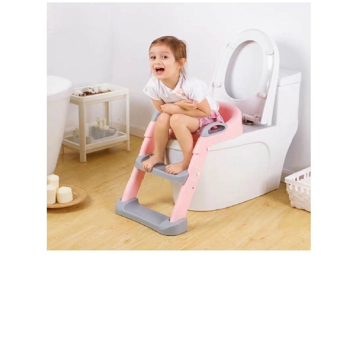 GENERICO - Asiento Inodoro De Baño Con Escalera Para Niños Plegable