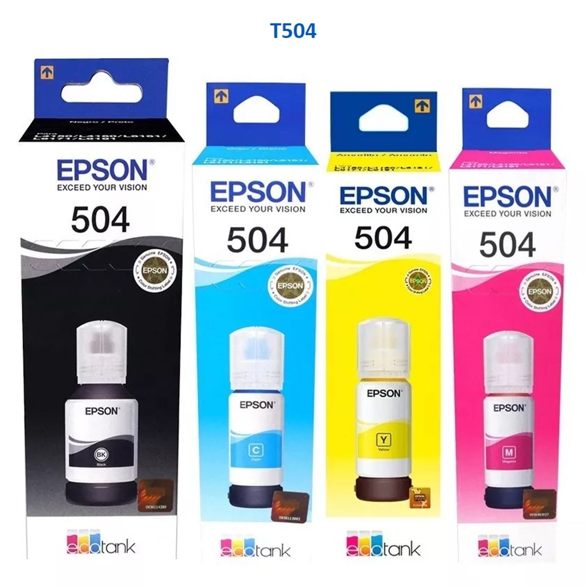EPSON - Tinta Para Epson T504 Pack x4 Colores CMYBK