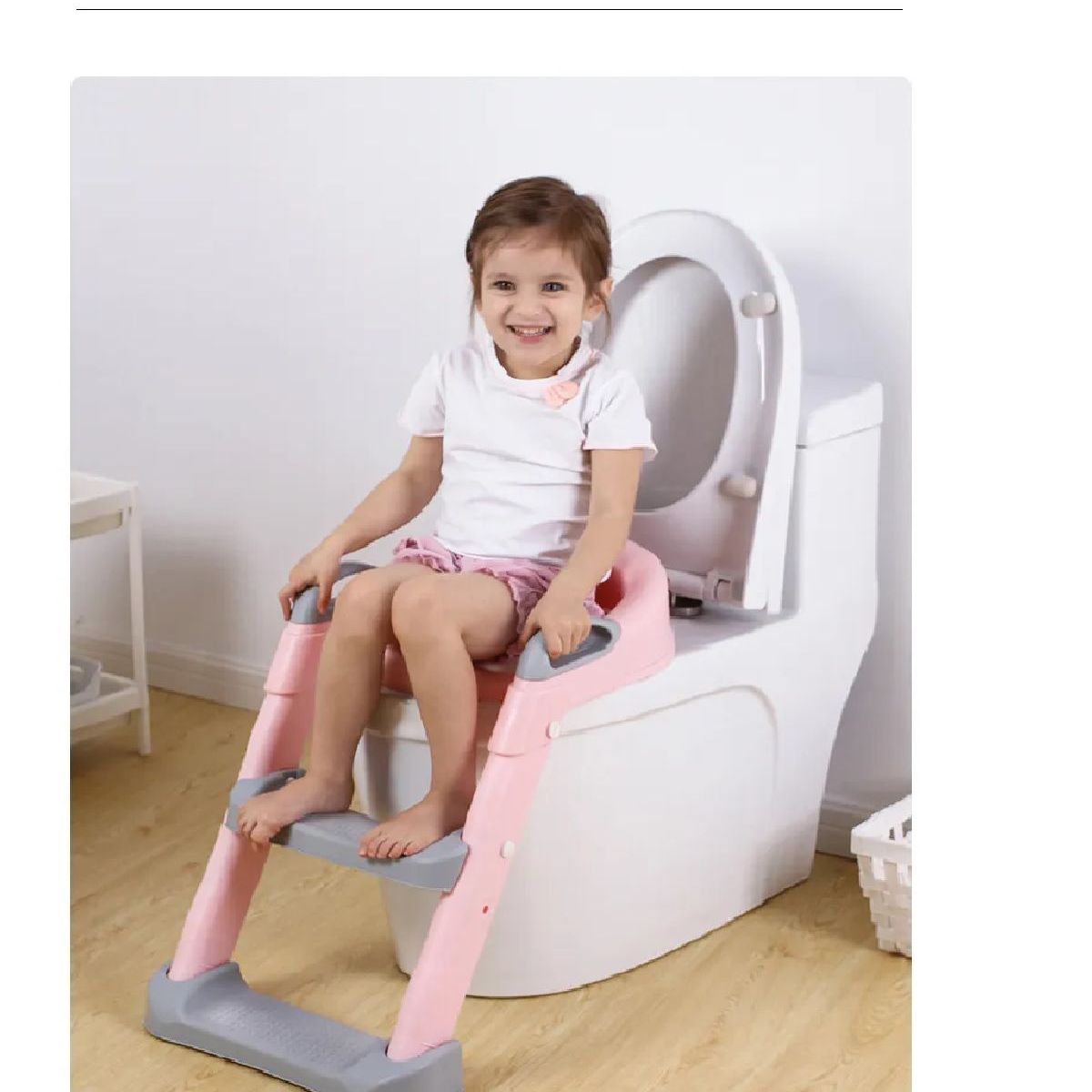 GENERICO - Asiento Inodoro De Baño Con Escalera Para Niños Plegable