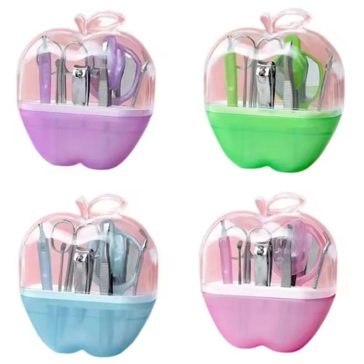 GENERICO - Juego de manicura con forma de manzanas