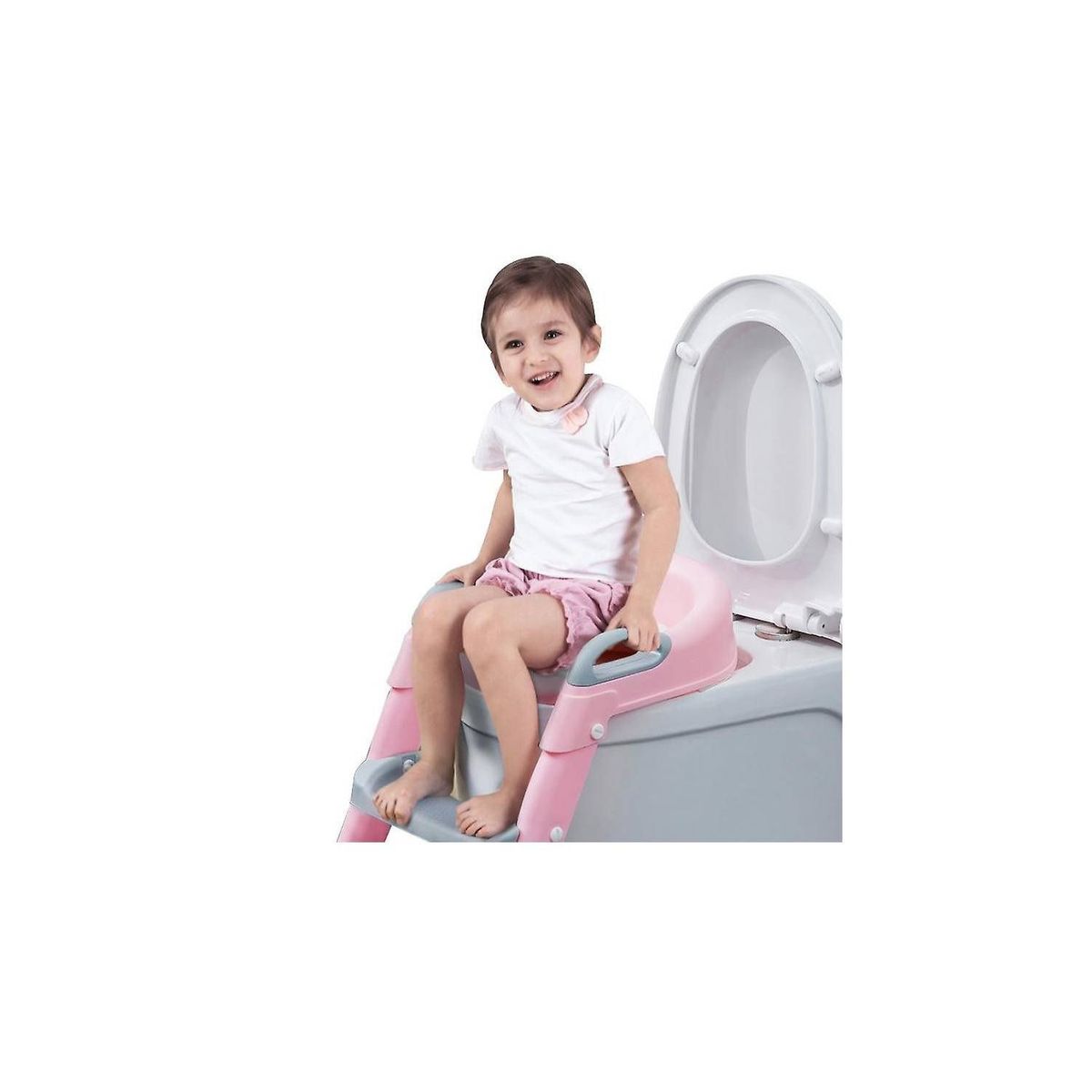 GENERICO - ASIENTO DE INODORO PARA BAÑO CON ESCALERA PARA NIÑOS