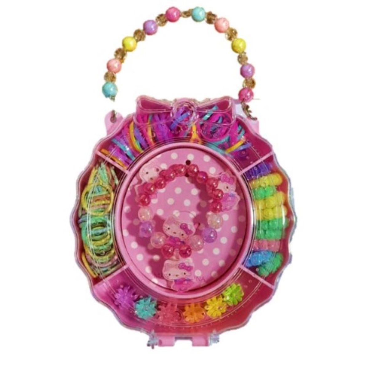 SANRIO - SET DE LIGAS PARA EL CABELLO ACRILICO HELLO KITTY