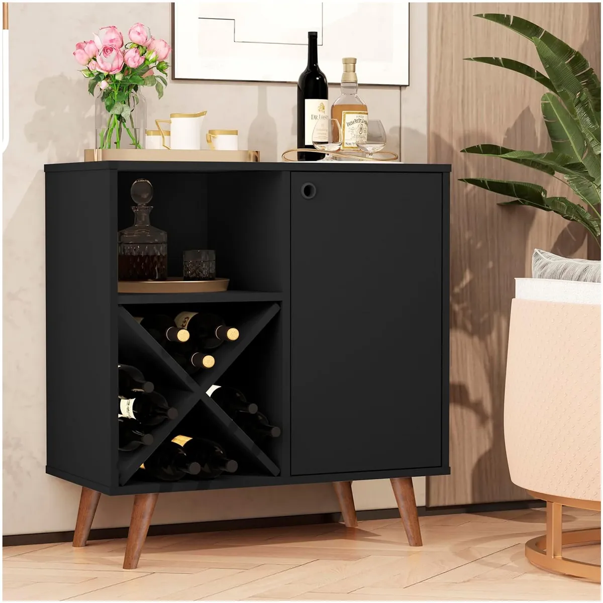 VENTITAS HOME - Mueble de Bar Giorgia Ventitas Home Color Negro