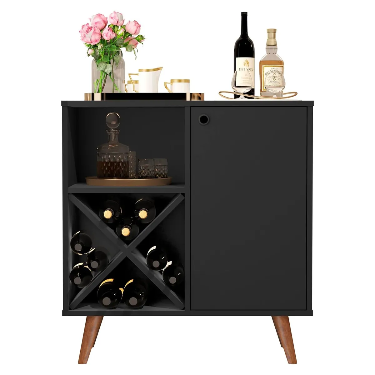 VENTITAS HOME - Mueble de Bar Giorgia Ventitas Home Color Negro