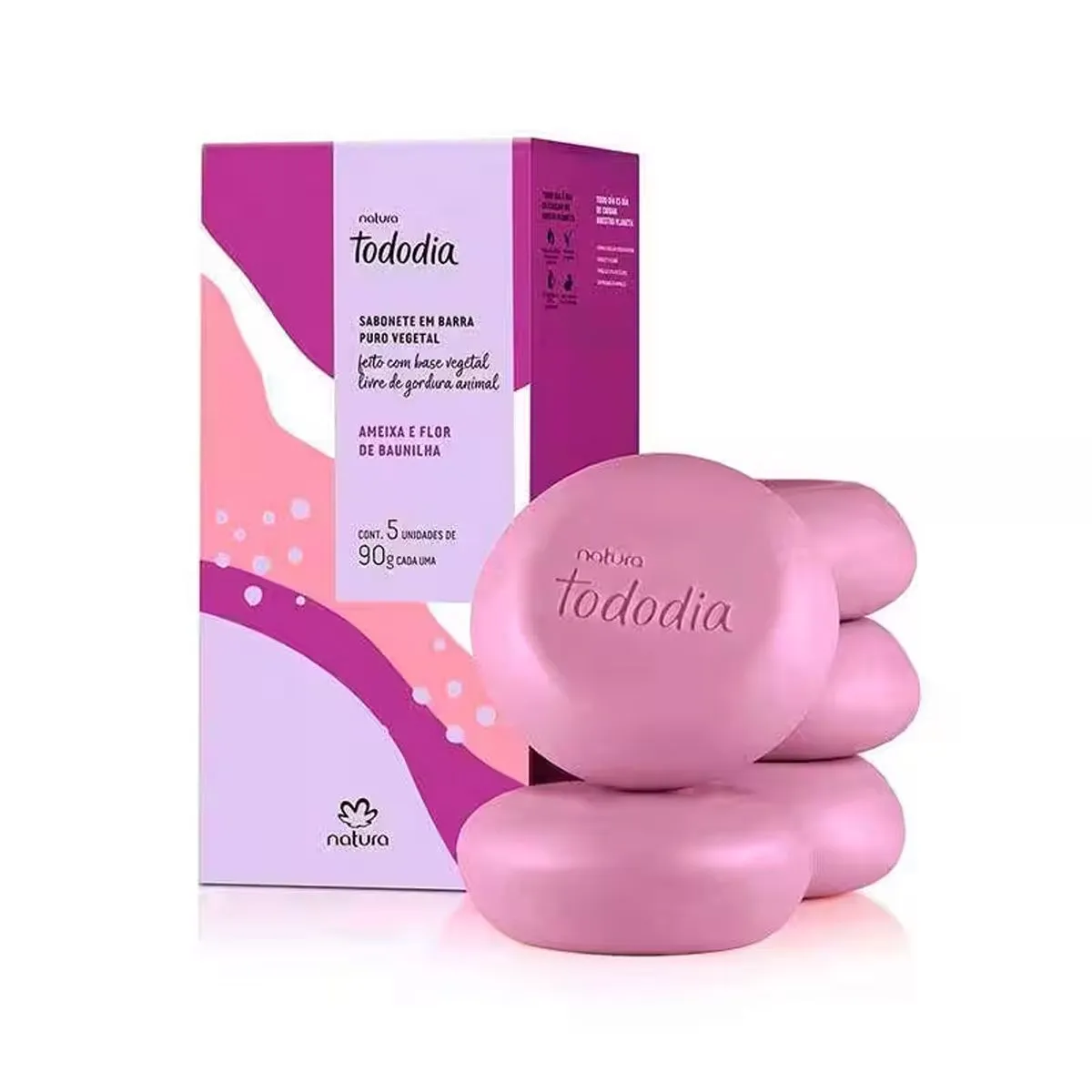 NATURA - Tododia ciruela y flor de vainilla Jabones en barra x5