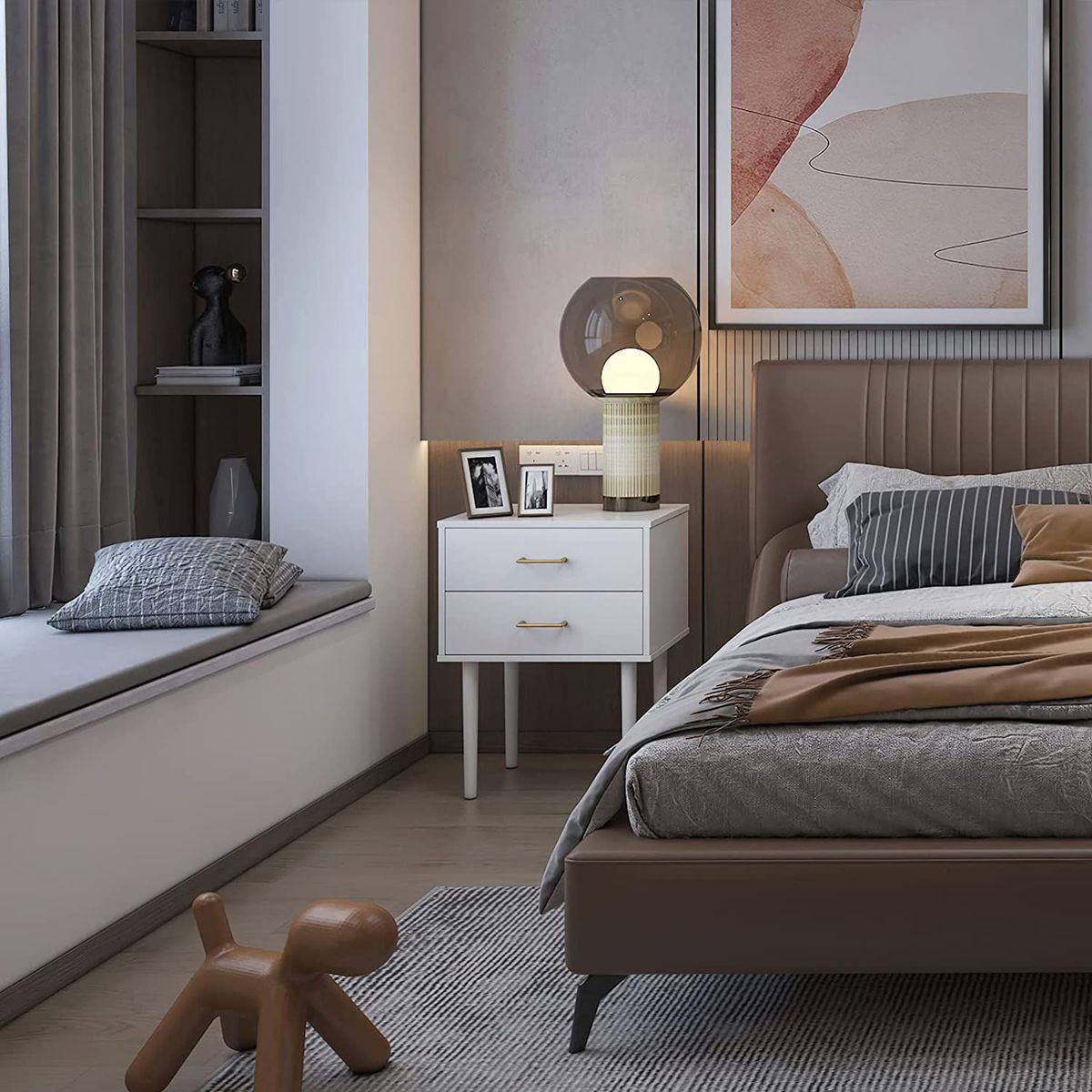 DIBA MUEBLES - Velador Kali Blanco  DIBA Muebles