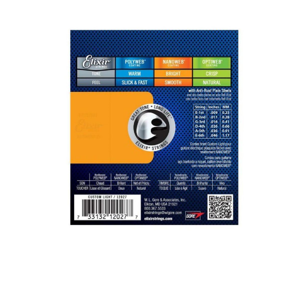 ELIXIR - Cuerdas Elixir Calibre 09 Guitarra Electrica 12027