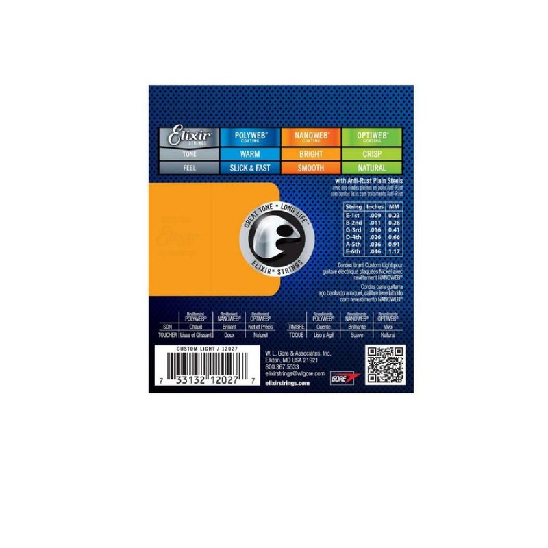 ELIXIR - Cuerdas Elixir Calibre 09 Guitarra Electrica 12027