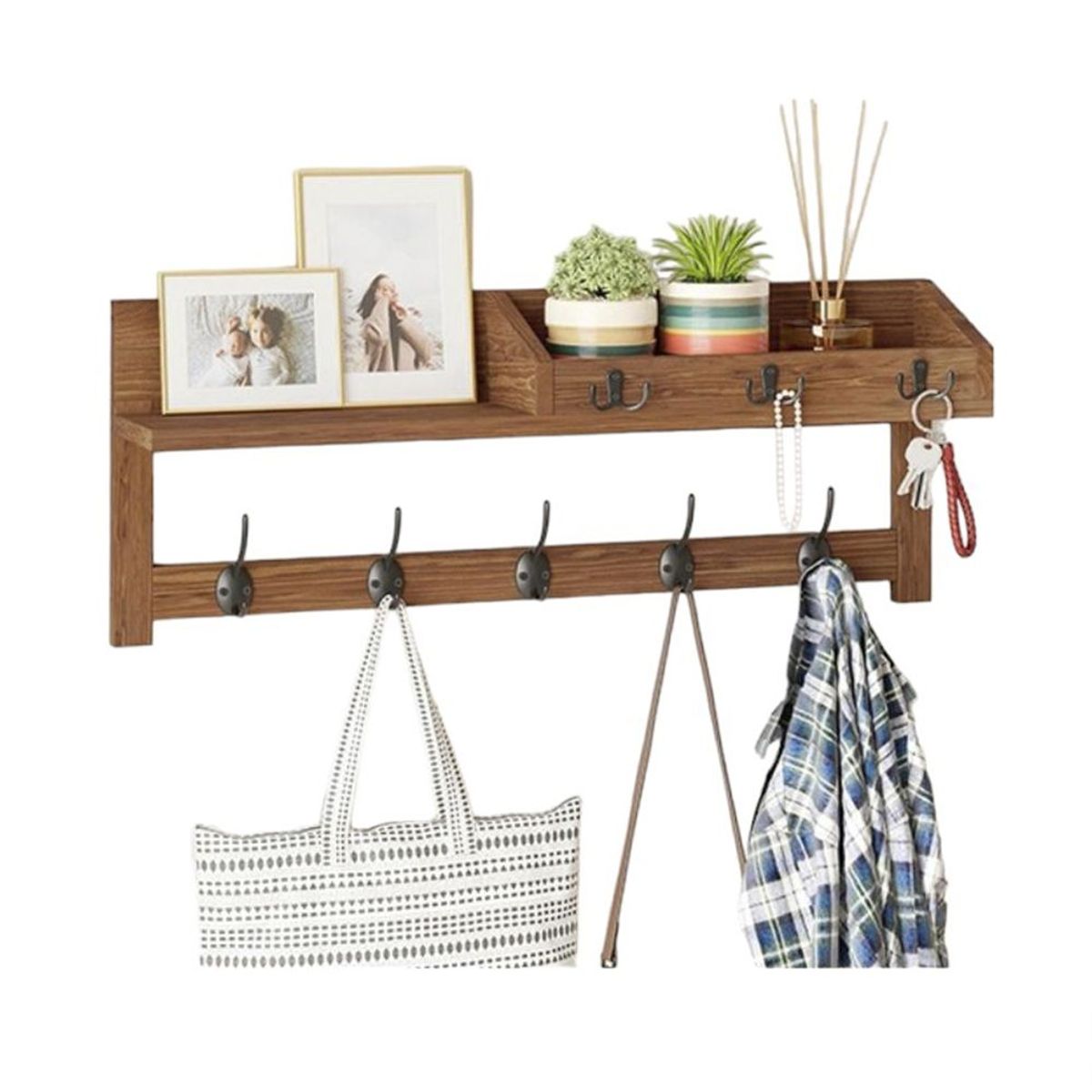 GENERICO - Perchero Flotante Dai Color Caramelo Ruta 81