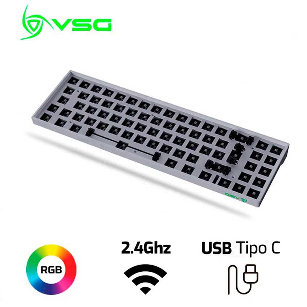 VSG - BASE DE TECLADO VSG BELLATRIX MECANICO BLANCO