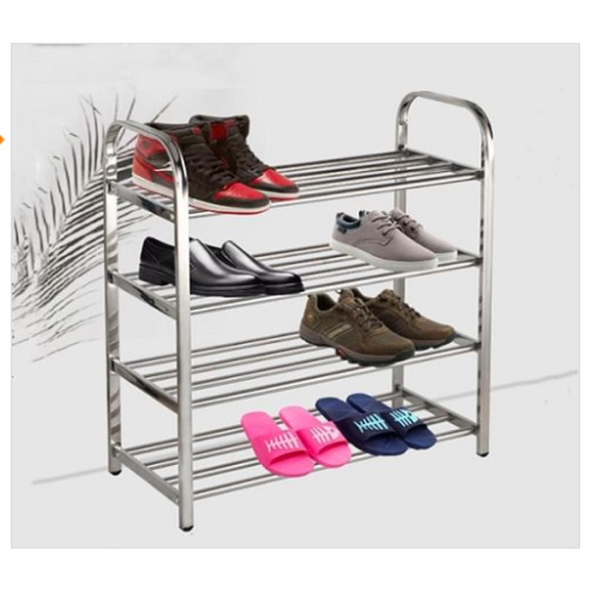 OEM - Zapatera Estante para Zapatos Organizador Silver Rack Zapatera 4Pisos