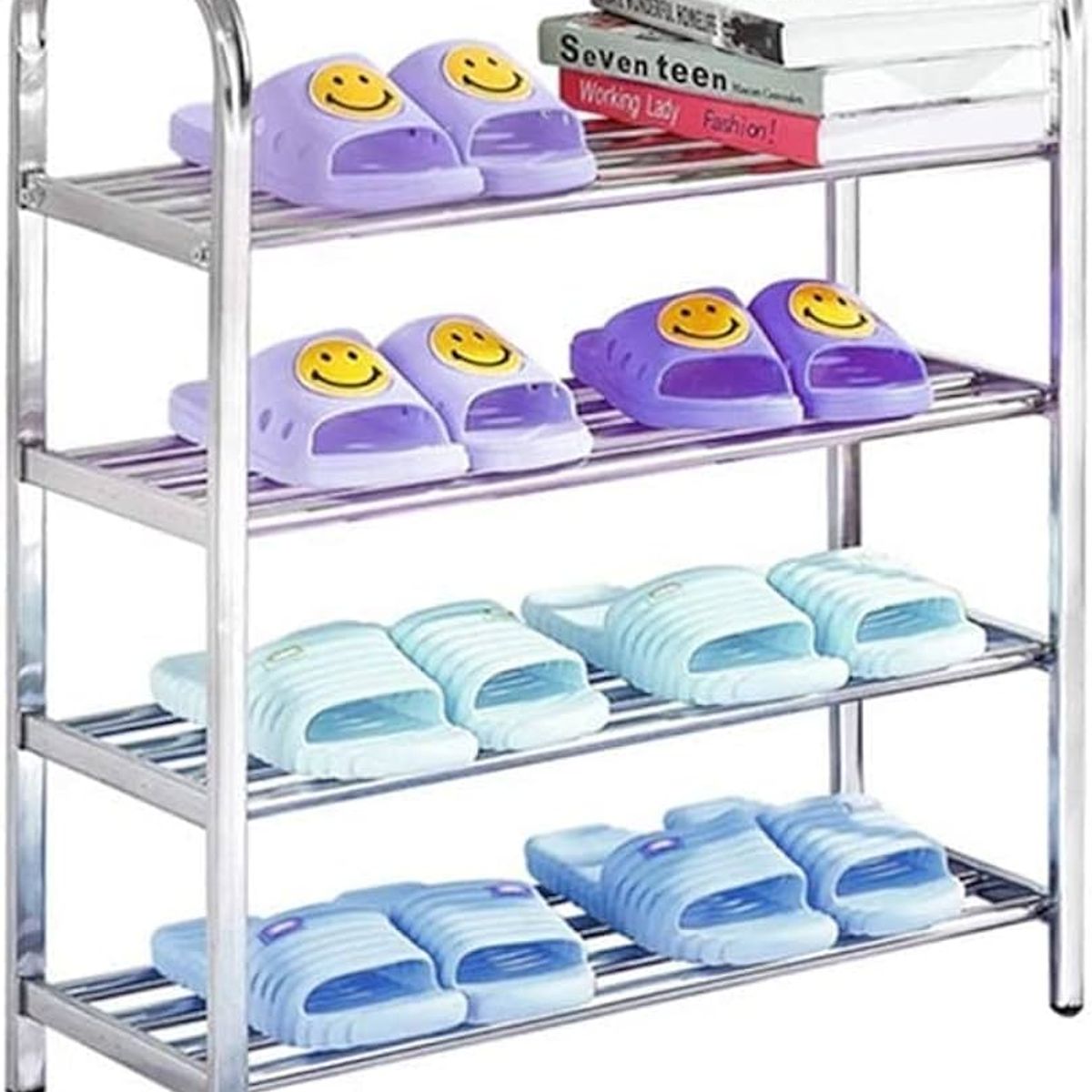 OEM - Zapatera Estante para Zapatos Organizador Silver Rack Zapatera 4Pisos