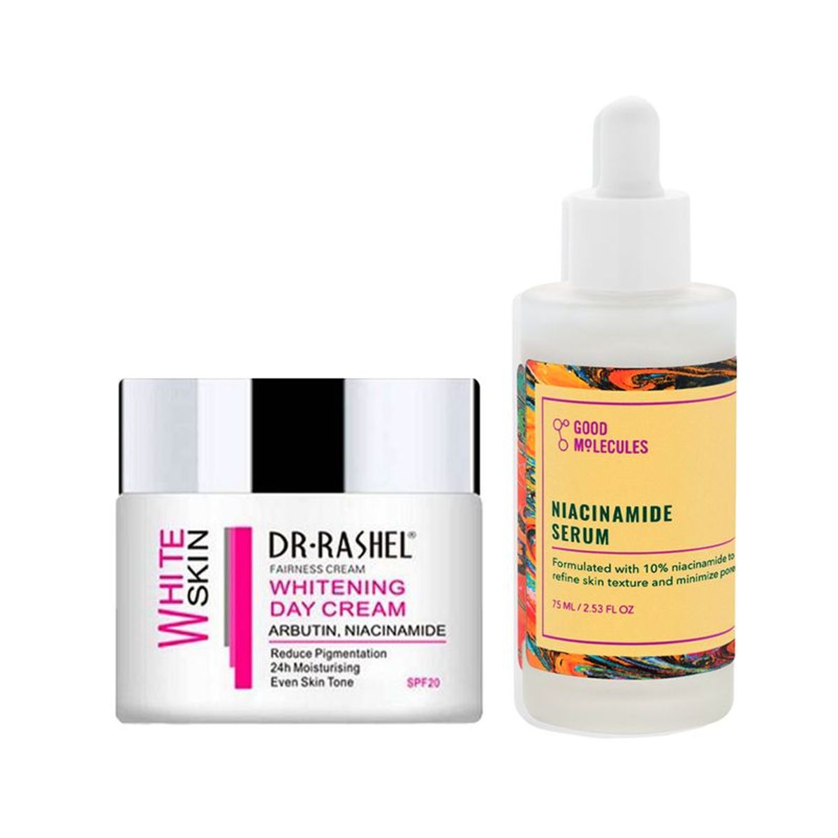 GENERICO - Crema Facial Blanqueadora de Dia + Serum de Niacinamide