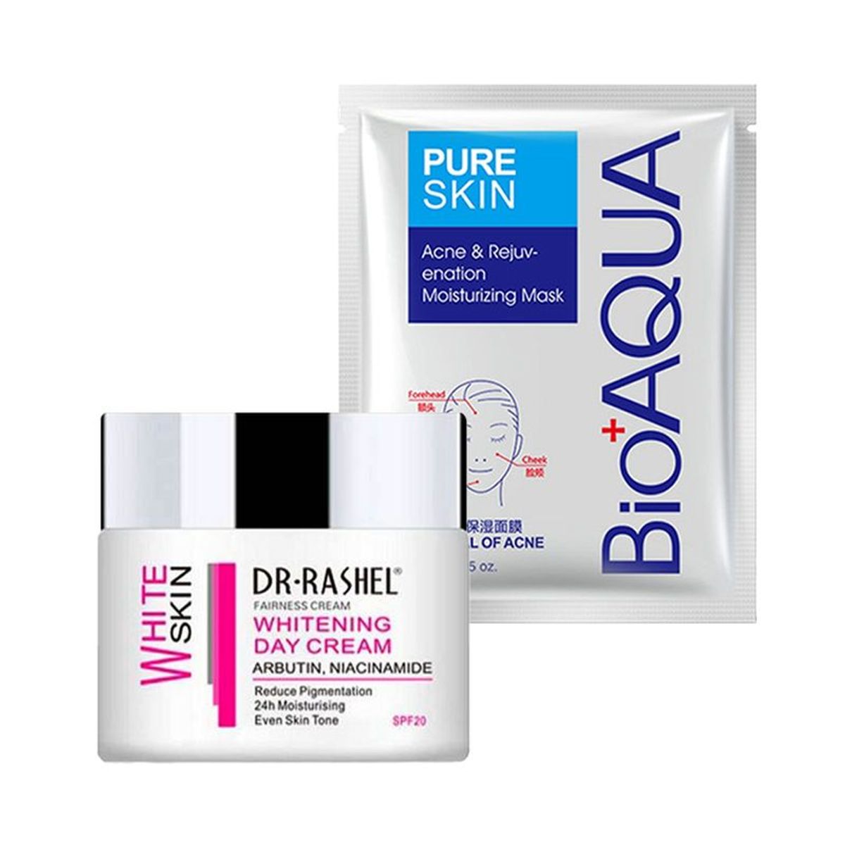 GENERICO - Crema Facial Blanqueadora de Dia + Mascarilla Facial Pure Skin