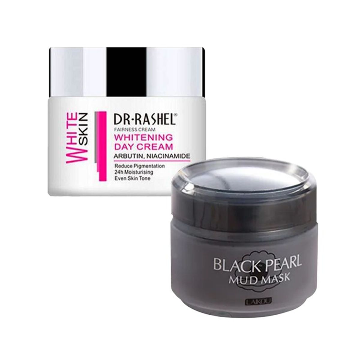 GENERICO - Crema Facial Blanqueadora de Dia + Crema Facial Perlas Negras