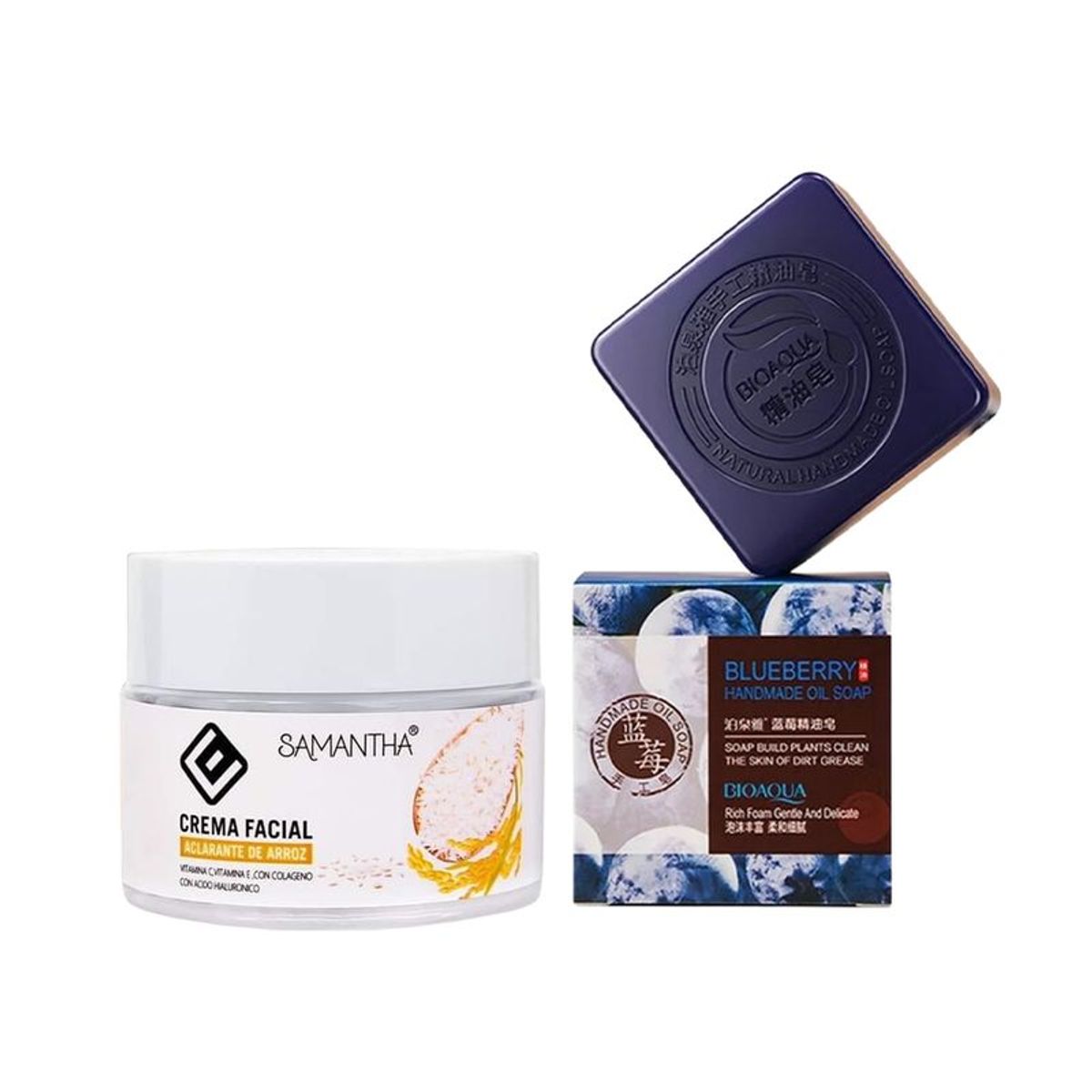 GENERICO - Crema Facial Extracto de Arroz + Jabón Natural Antiedad