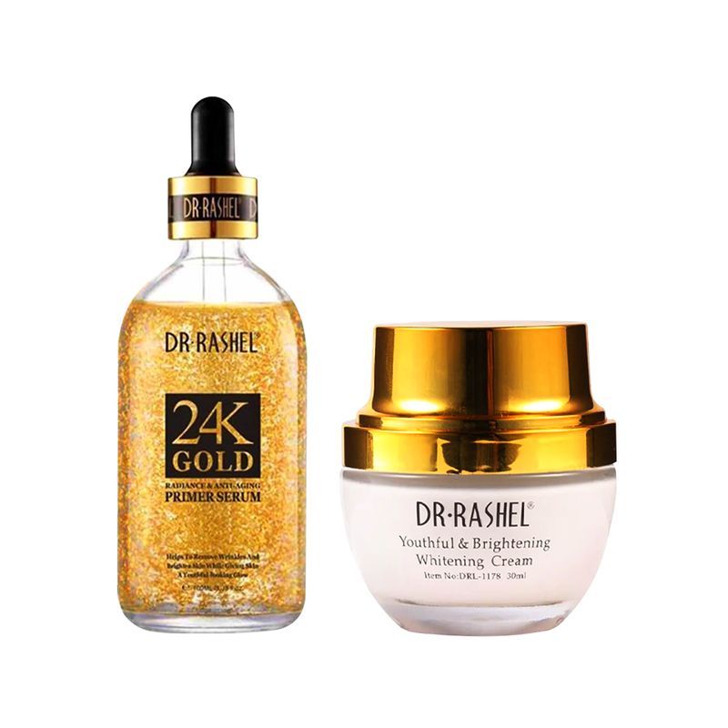 GENERICO - Suero Facial Antiarrugas 24k Oro + Crema Blanqueadora 24K Gold