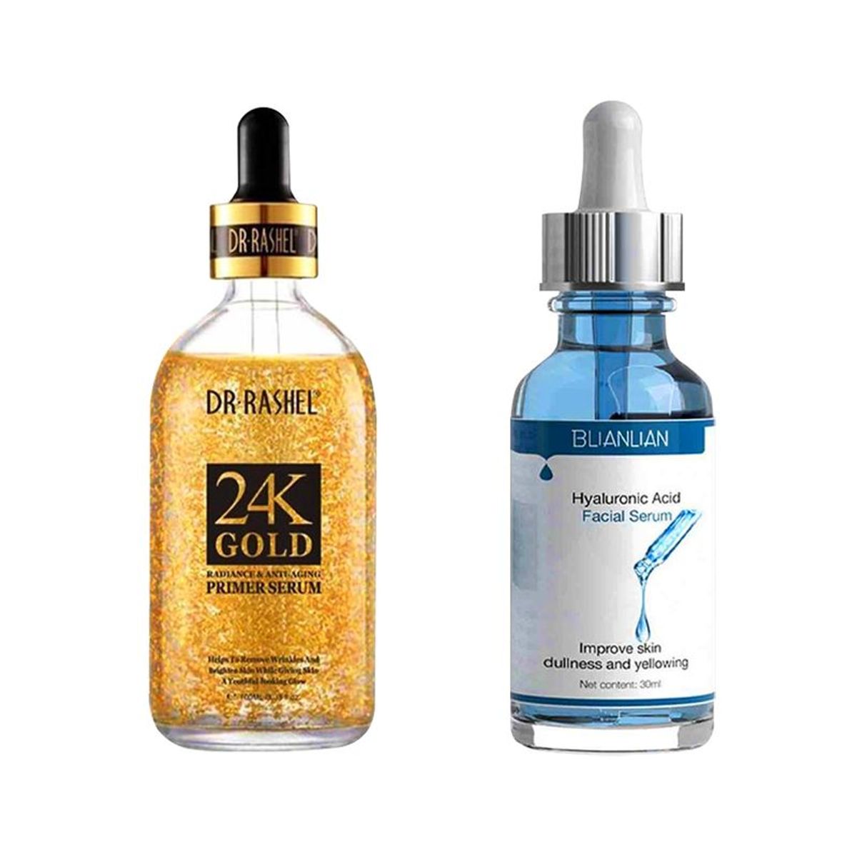 GENERICO - Suero Facial Antiarrugas 24k Oro + Serum Facial con AH