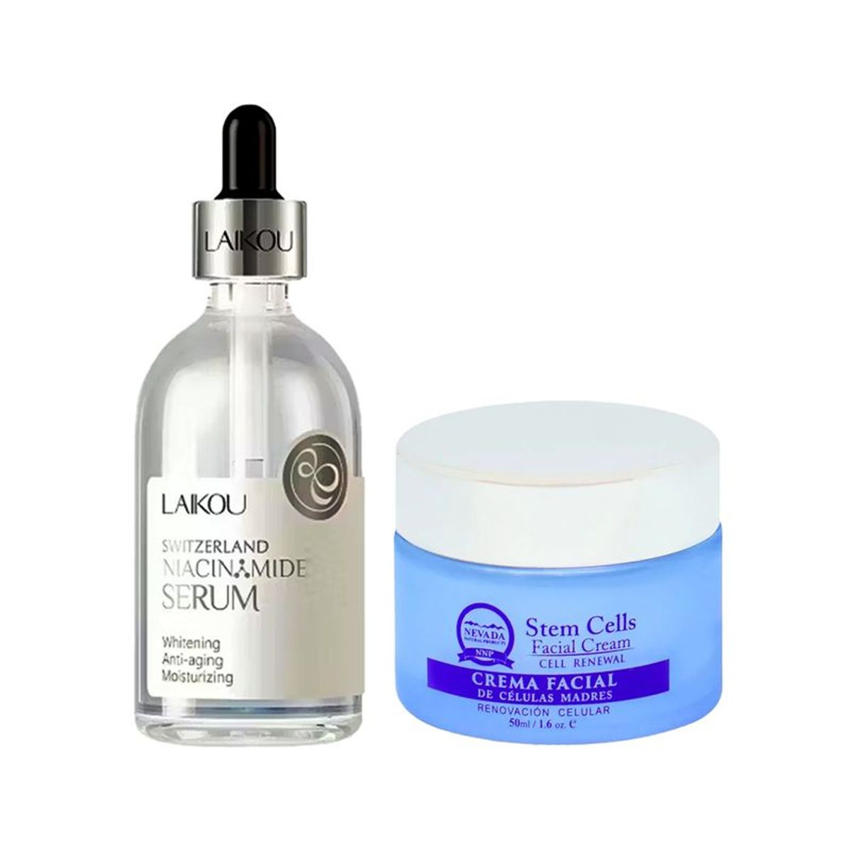 GENERICO - Serum Facial Niacinamida Antiacne + Crema de Celulas Madres