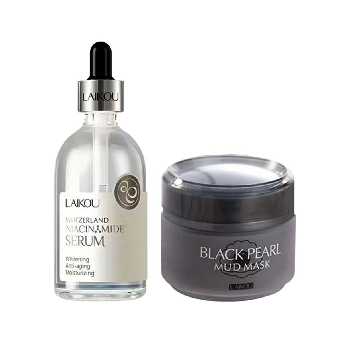 GENERICO - Serum Facial Niacinamida Antiacne + Crema Facial Perlas Negras